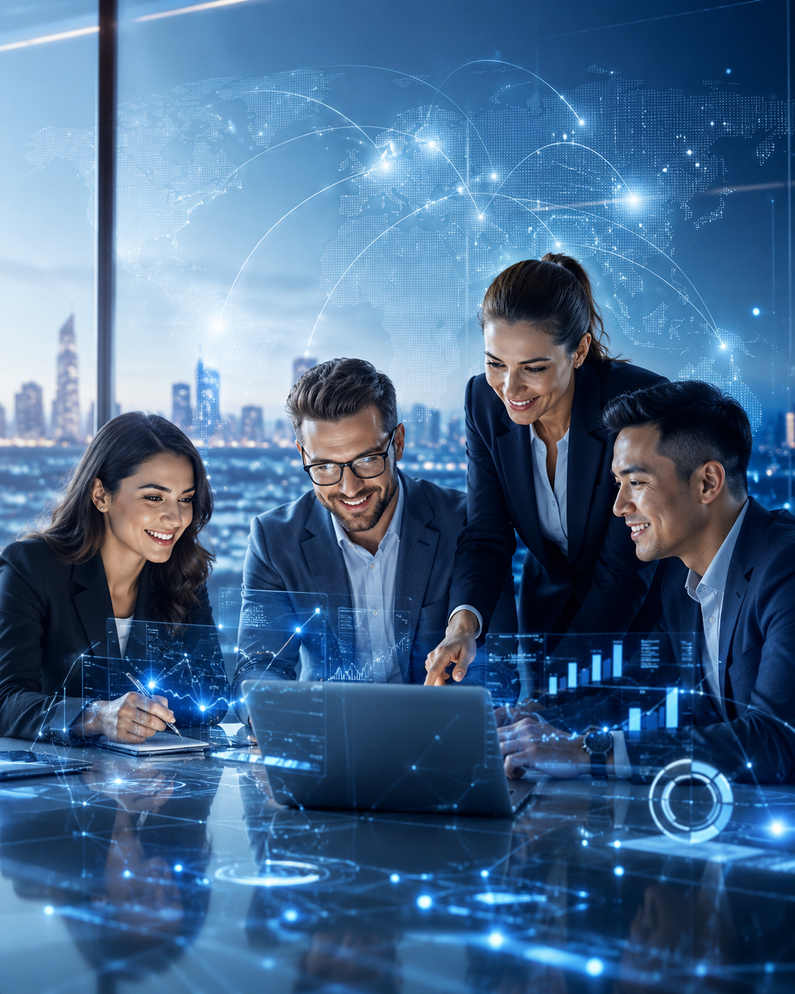 Global business network and enterprise AI growth