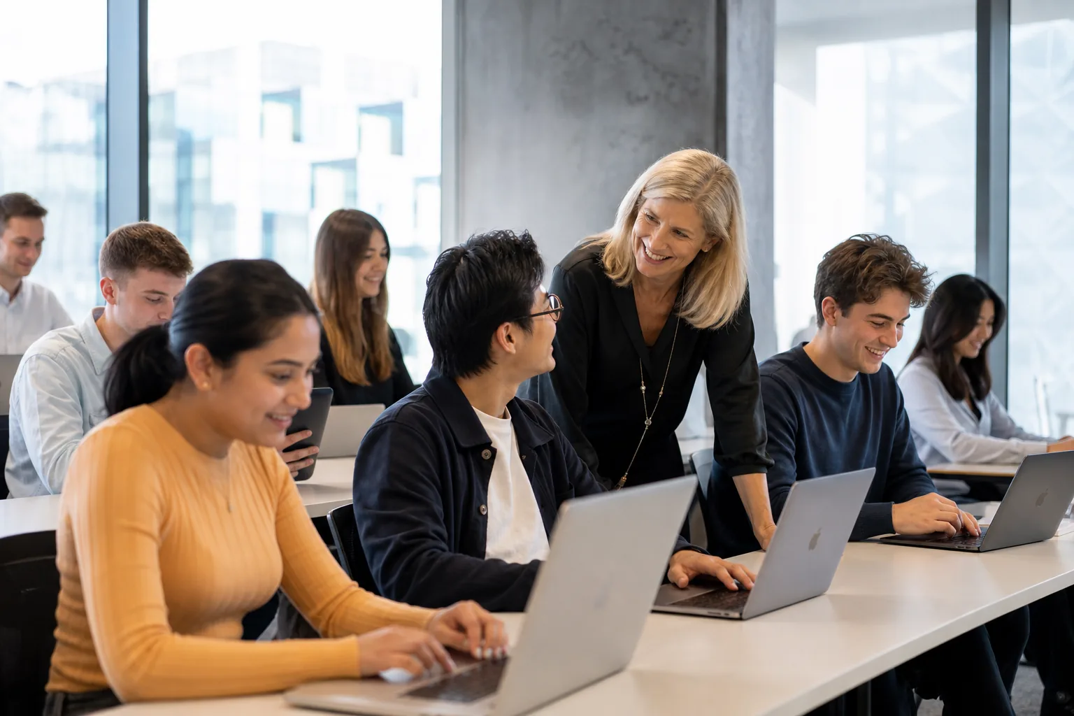 Australian students and educators in a modern classroom